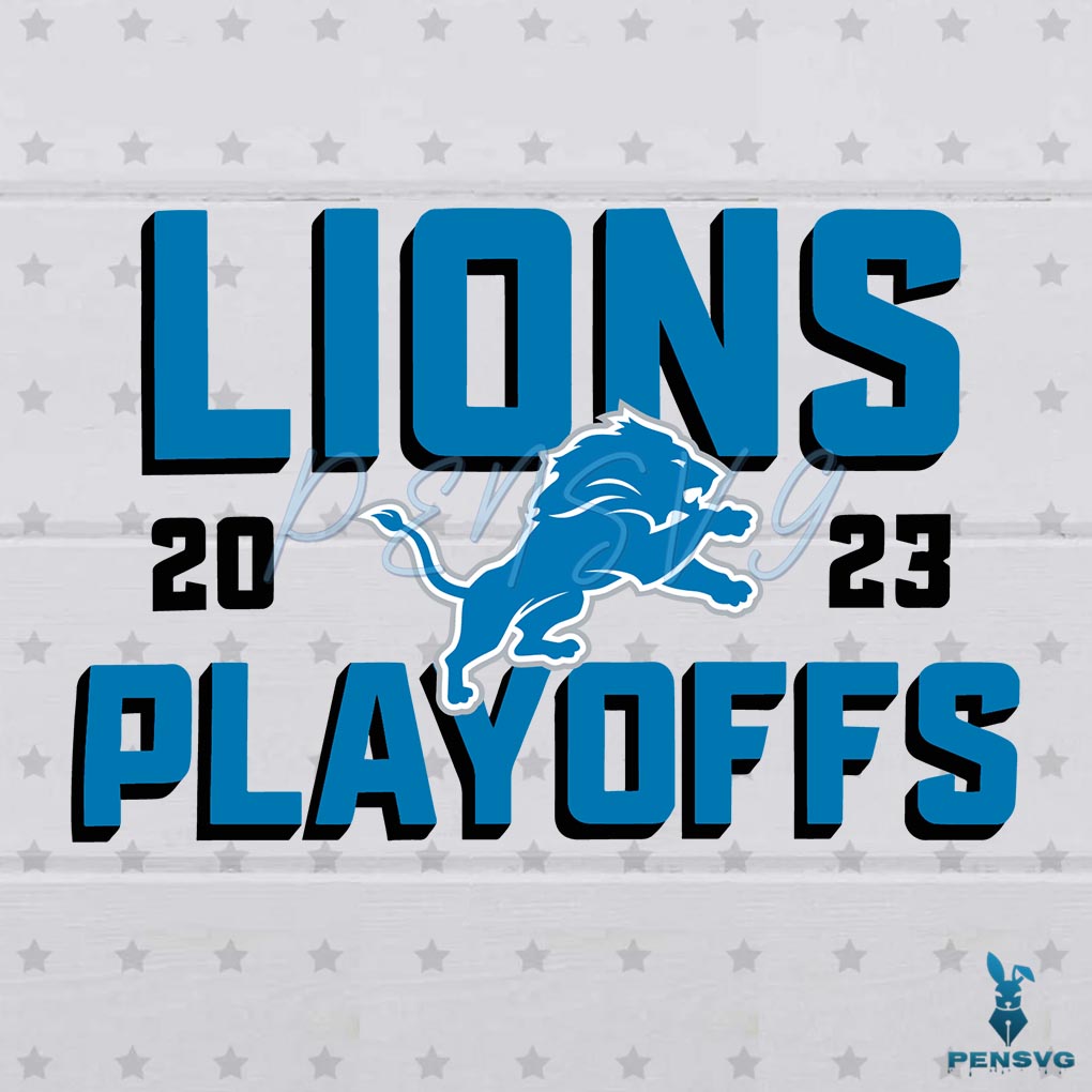 Retro Detroit Lions NFL Playoffs 2023 SVG