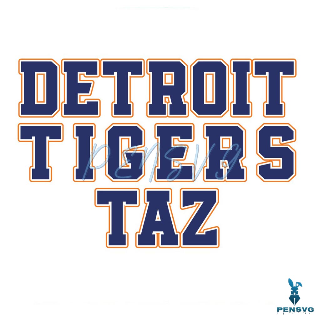 Retro Detroit Tigers Taz MLB SVG