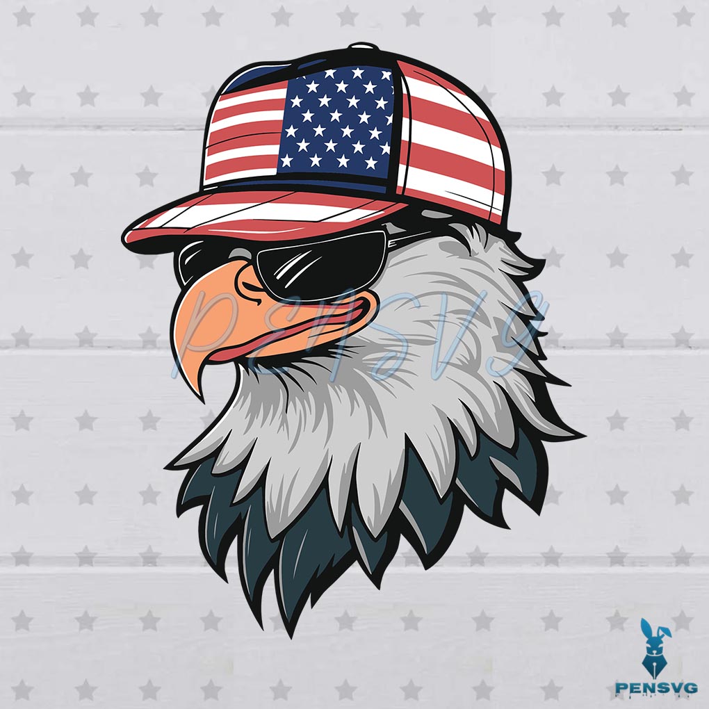 Retro Eagle Freedom Day 4th Of July SVG