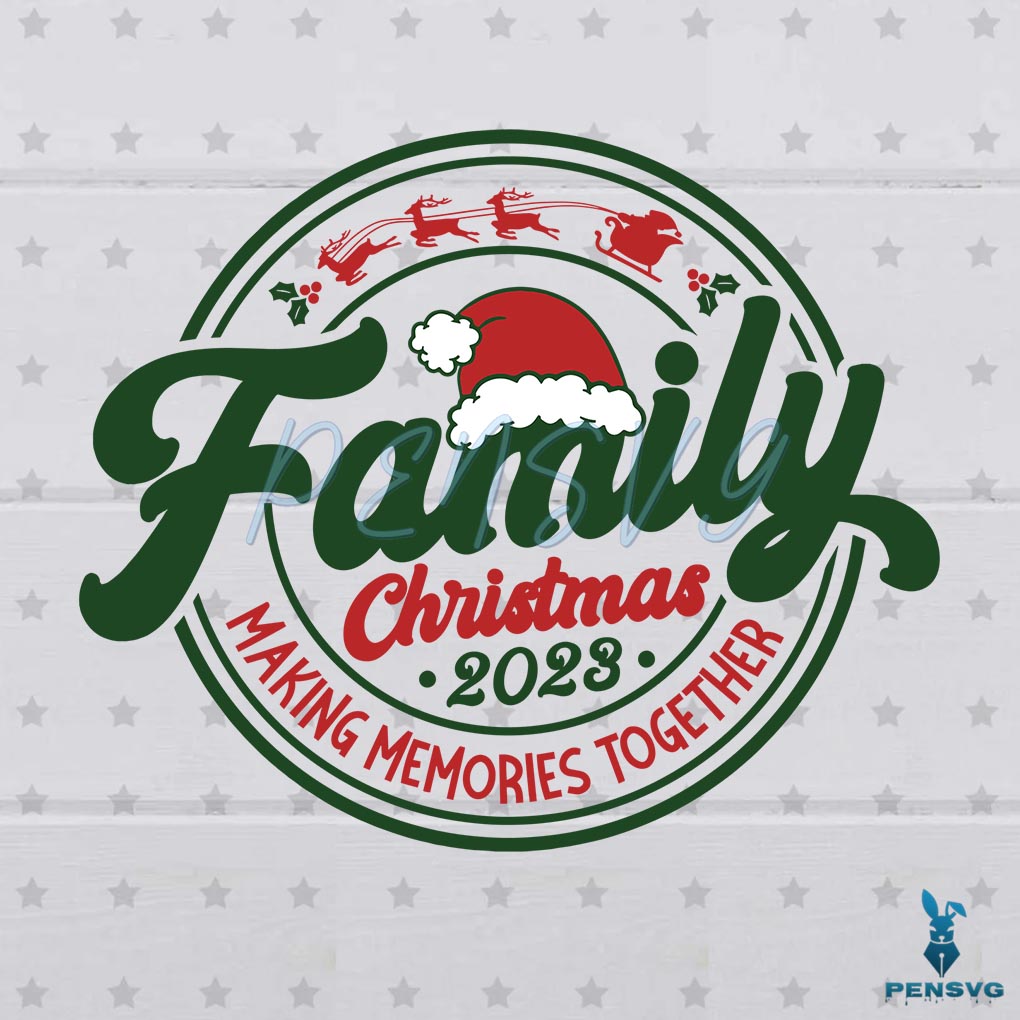 Retro Family Christmas Making Memories Together SVG