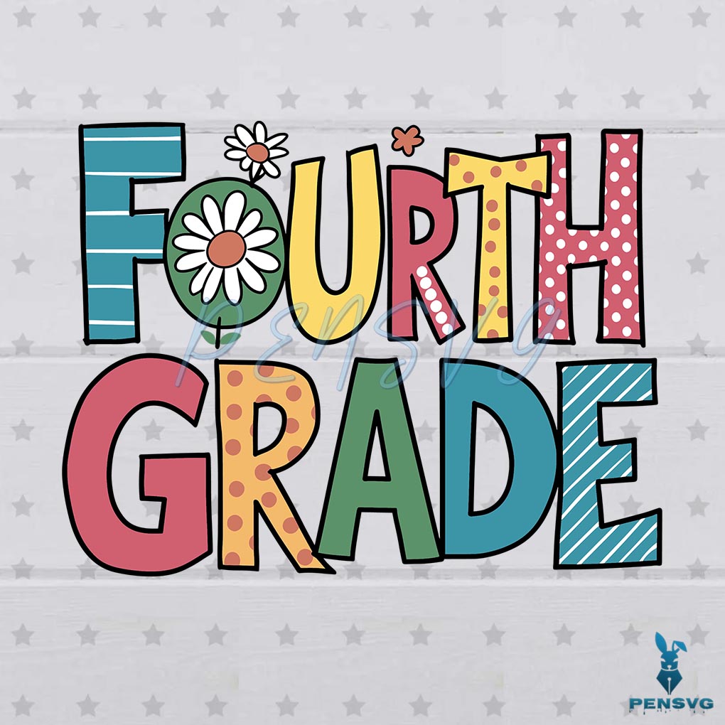 Retro Fourth Grade Back To School SVG