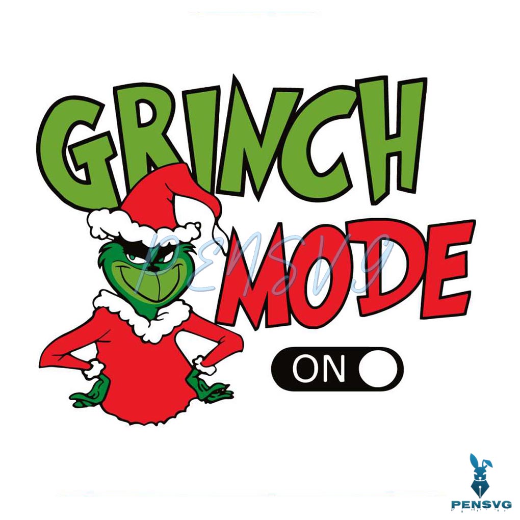 Retro Grinch Mode On Christmas SVG