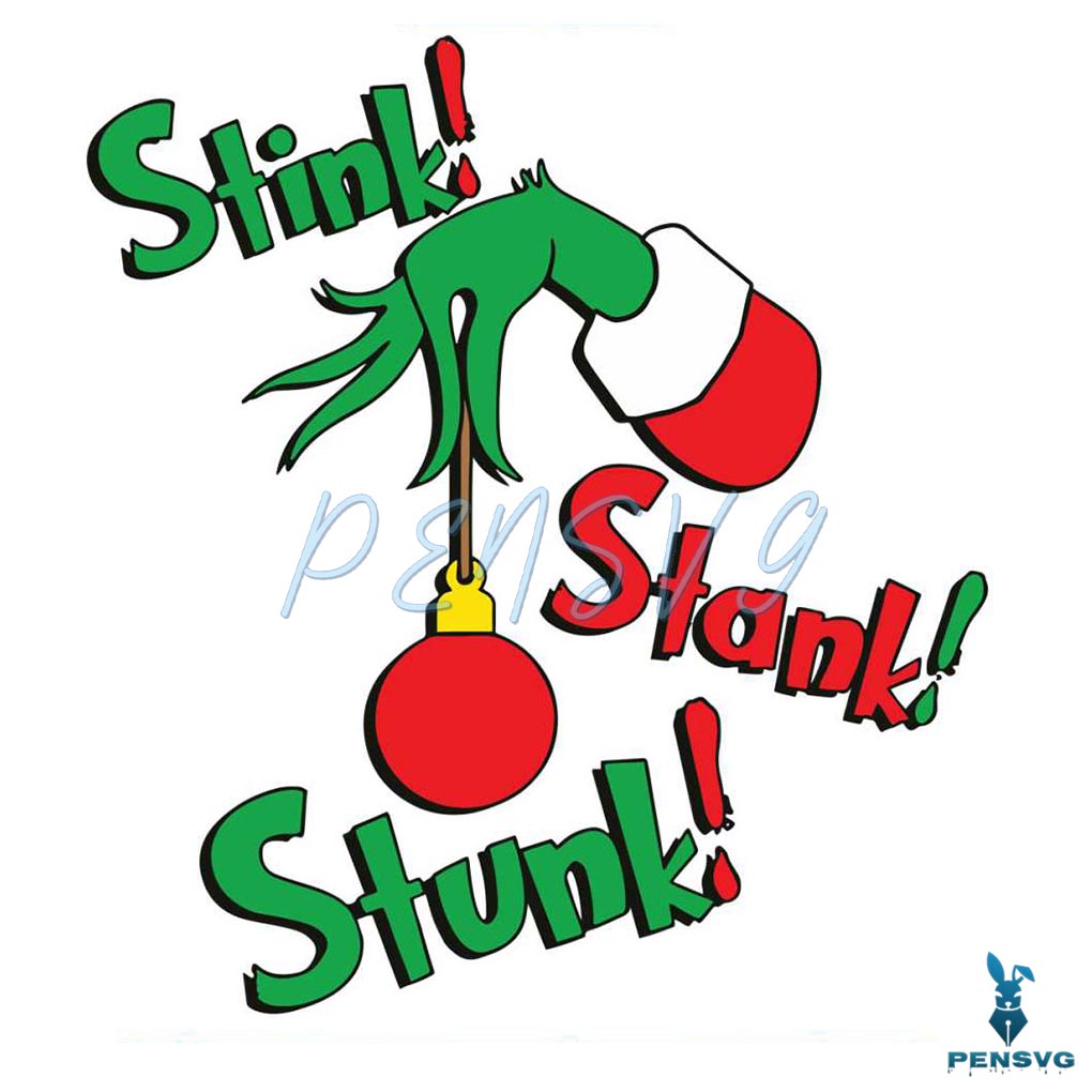 Retro Grinch Stink Stank Stunk SVG Graphic Design File