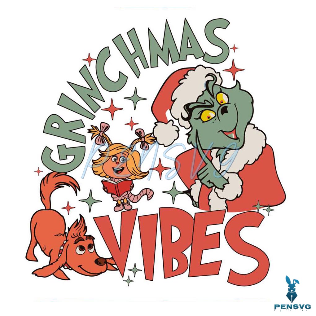 Retro Grinchmas Vibes Santa Cosplay SVG File For Cricut