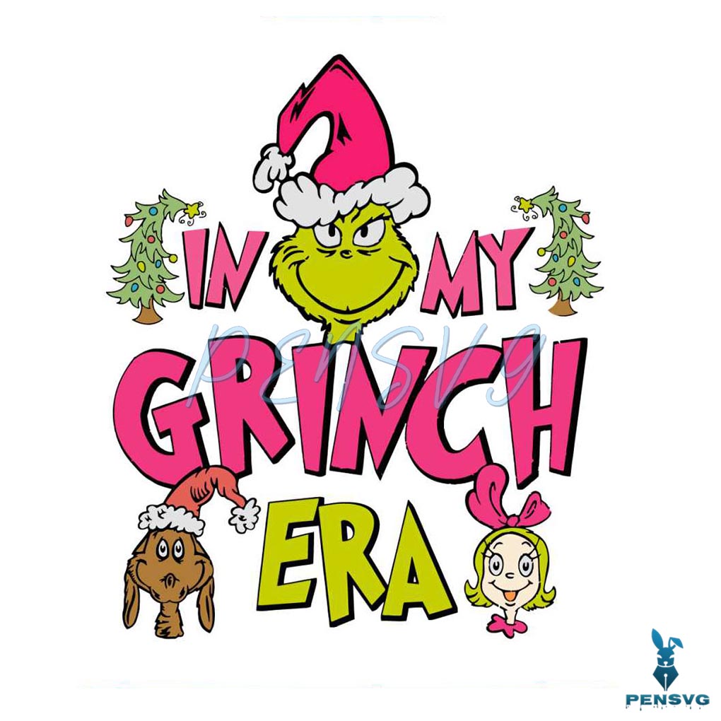 Retro In My Grinch Era Characters SVG