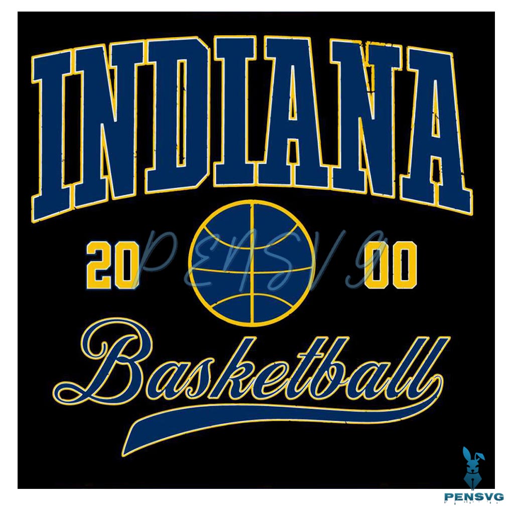 Retro Indiana Basketball Est 2000 SVG