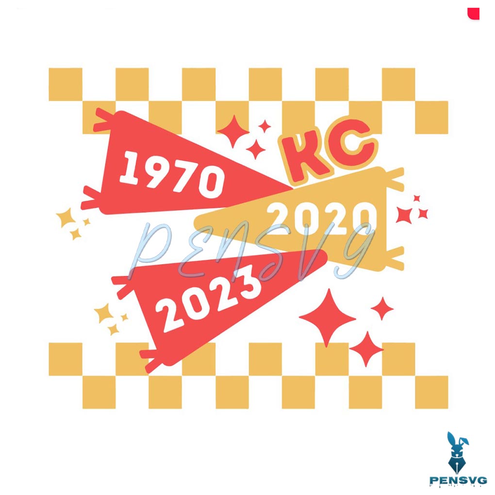 Retro Kansas City Football 1970 2023 SVG