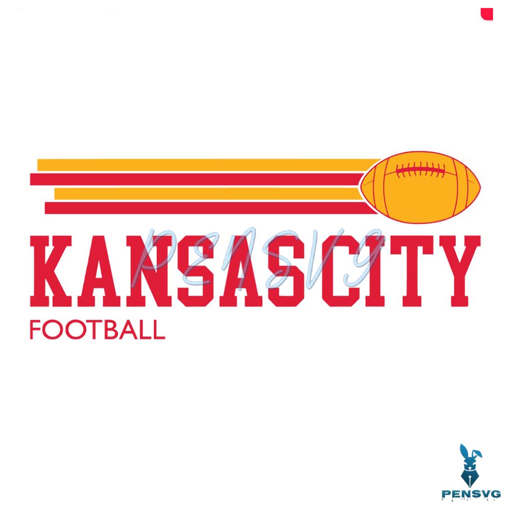 Retro Kansas City Football NFL Game Day SVG