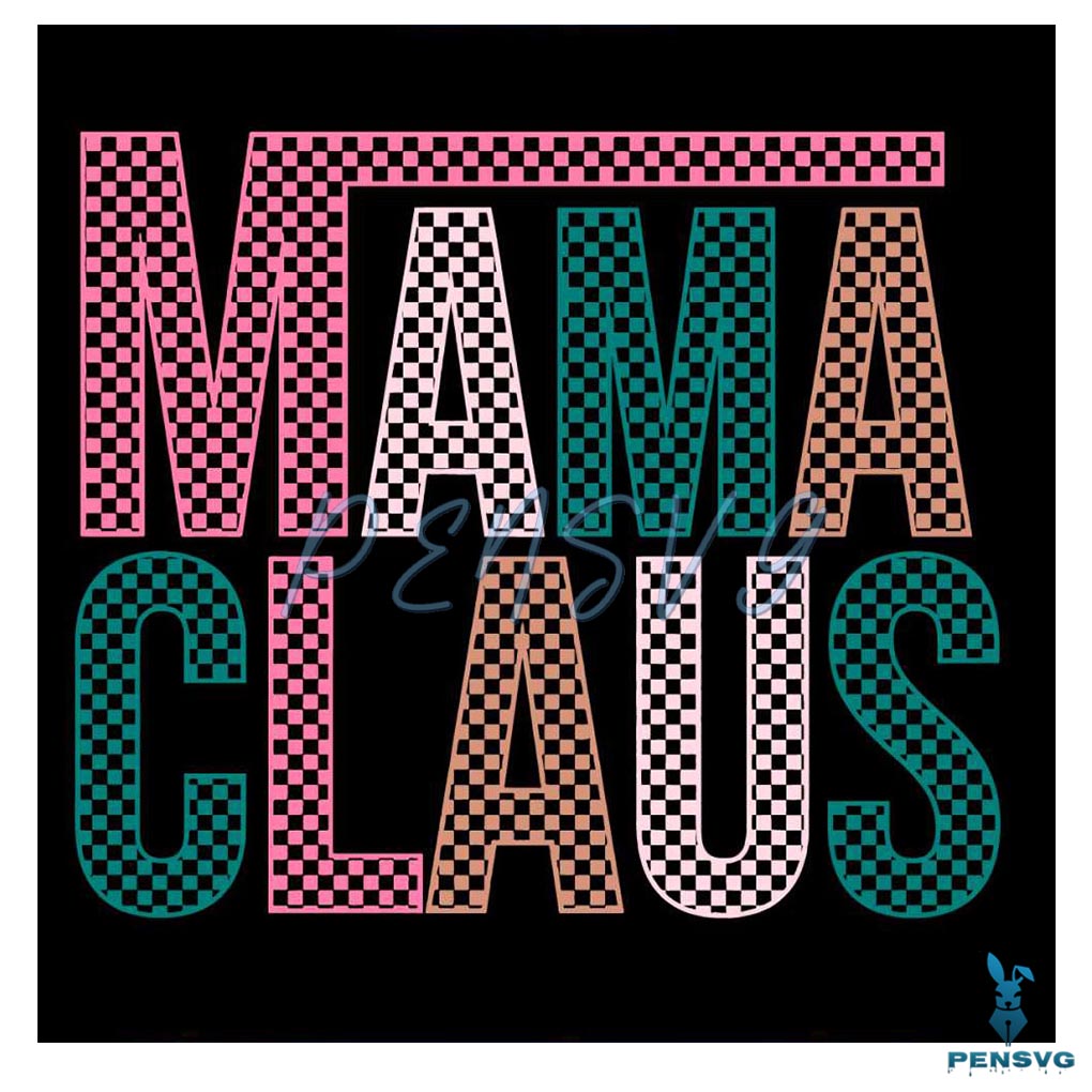 Retro Mama Claus Christmas SVG Cutting Digital File