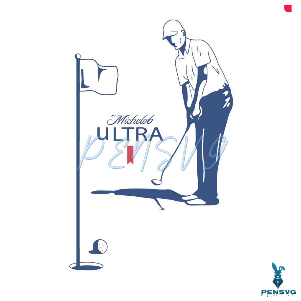 Retro Michelob Ultra Golfing Dad SVG