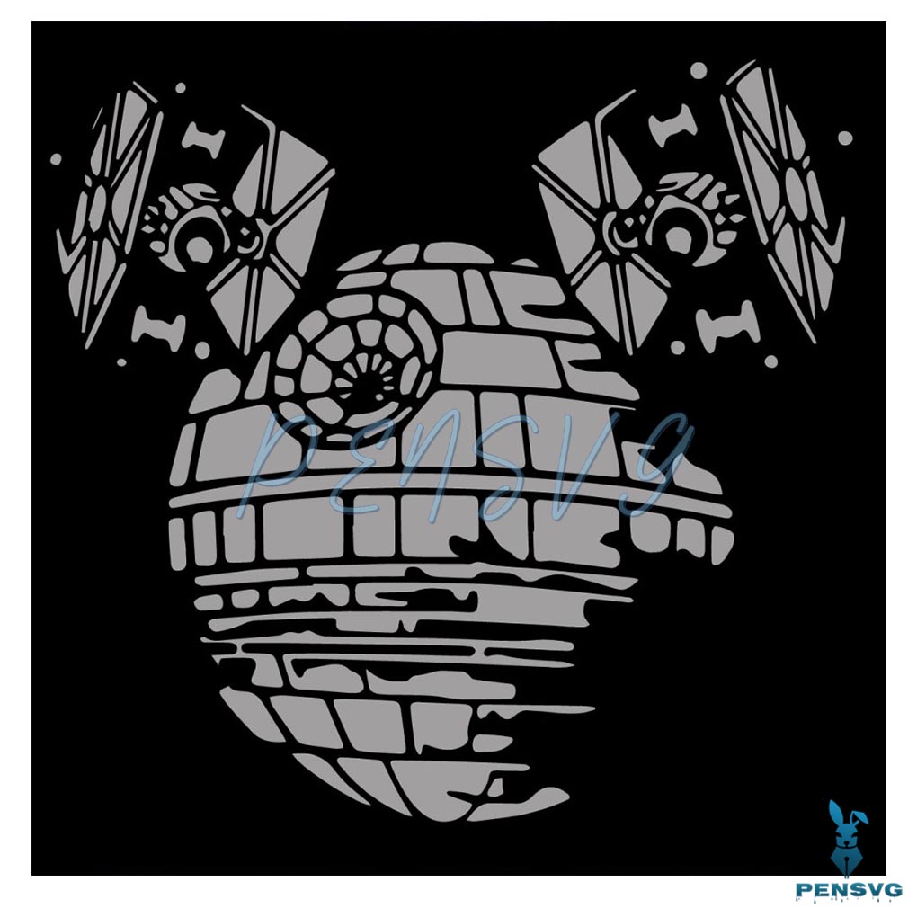 Retro Mickey Death Star Wars SVG