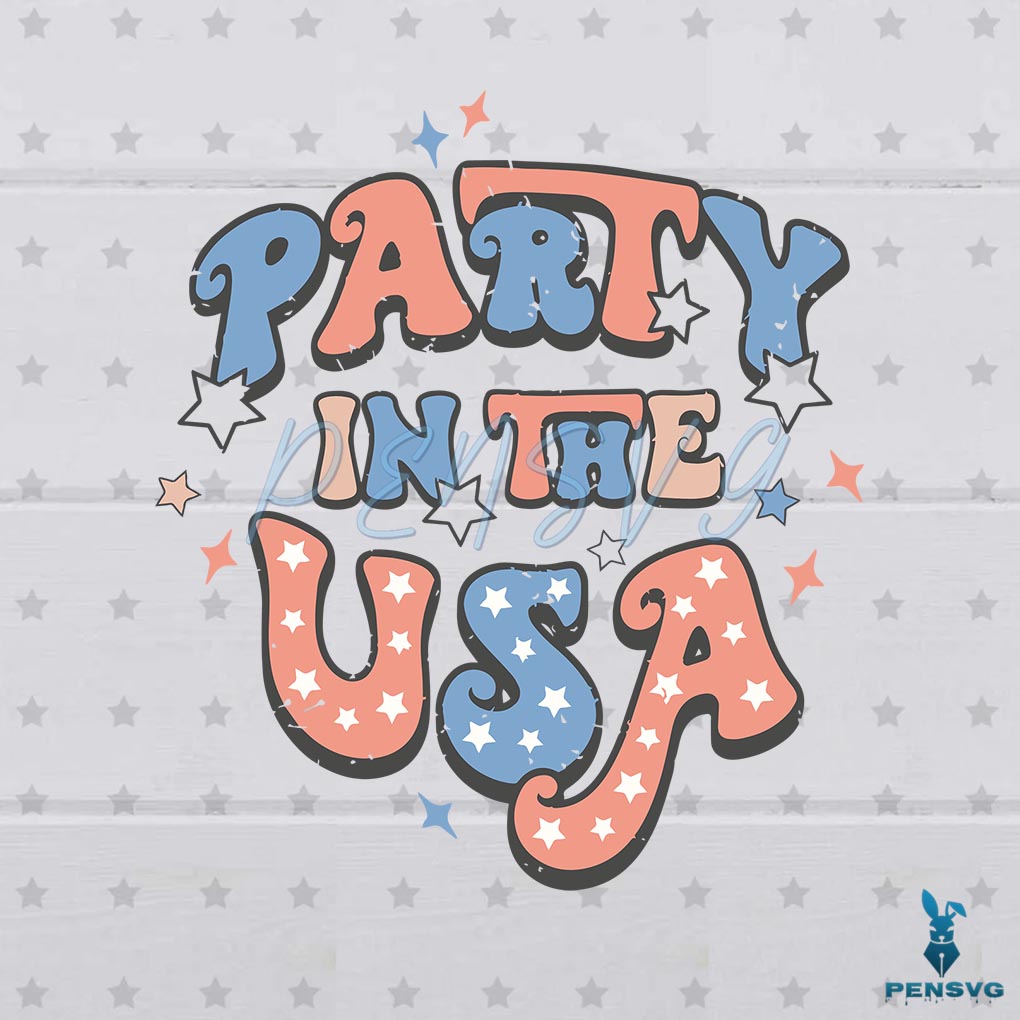 Retro Party in the USA 4th of July SVG Cutting Digital File