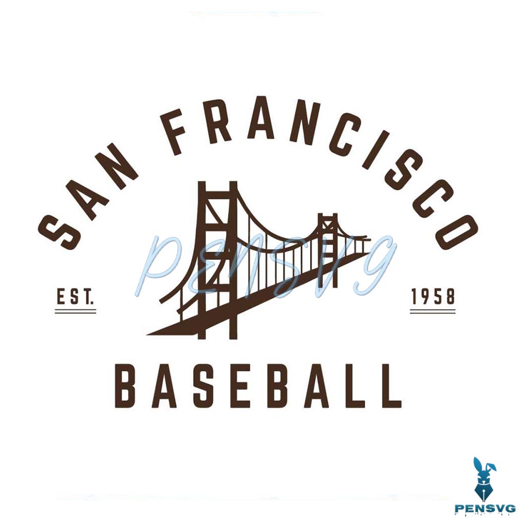 Retro San Francisco Baseball Est 1958 SVG