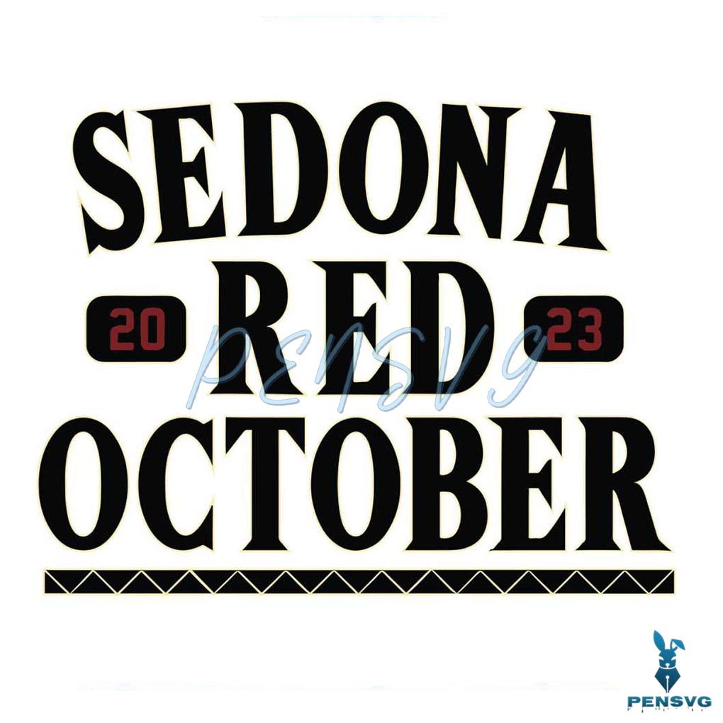Retro Sedona Red October Arizona Diamondbacks 2023 SVG