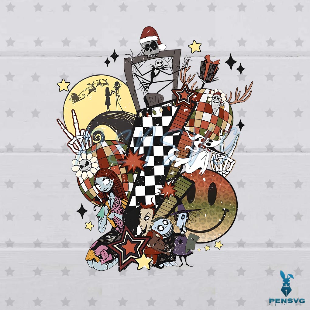 Retro Skeleton Christmas and Horror Character PNG Download