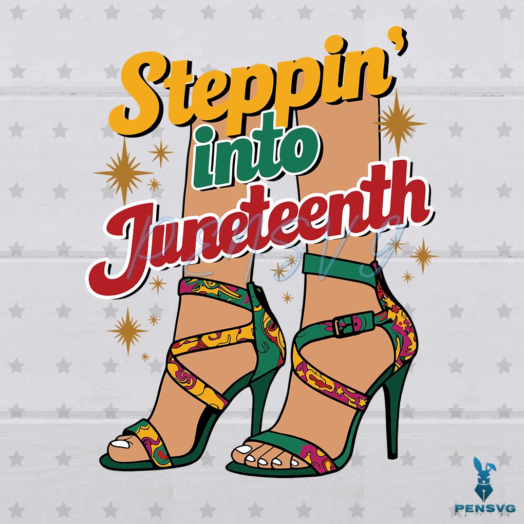 Retro Stepping Into Juneteenth 1865 SVG