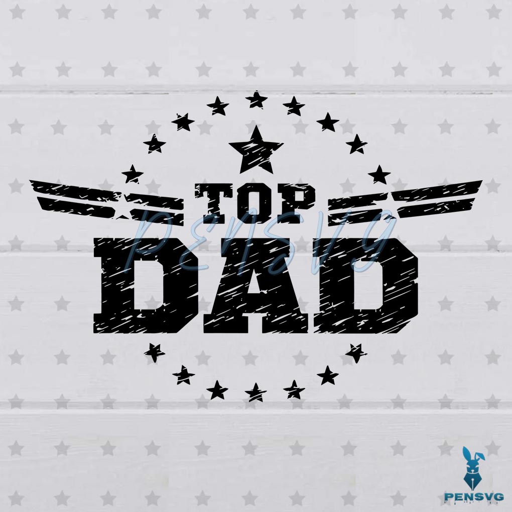 Retro Top Dad Happy Fathers Day SVG