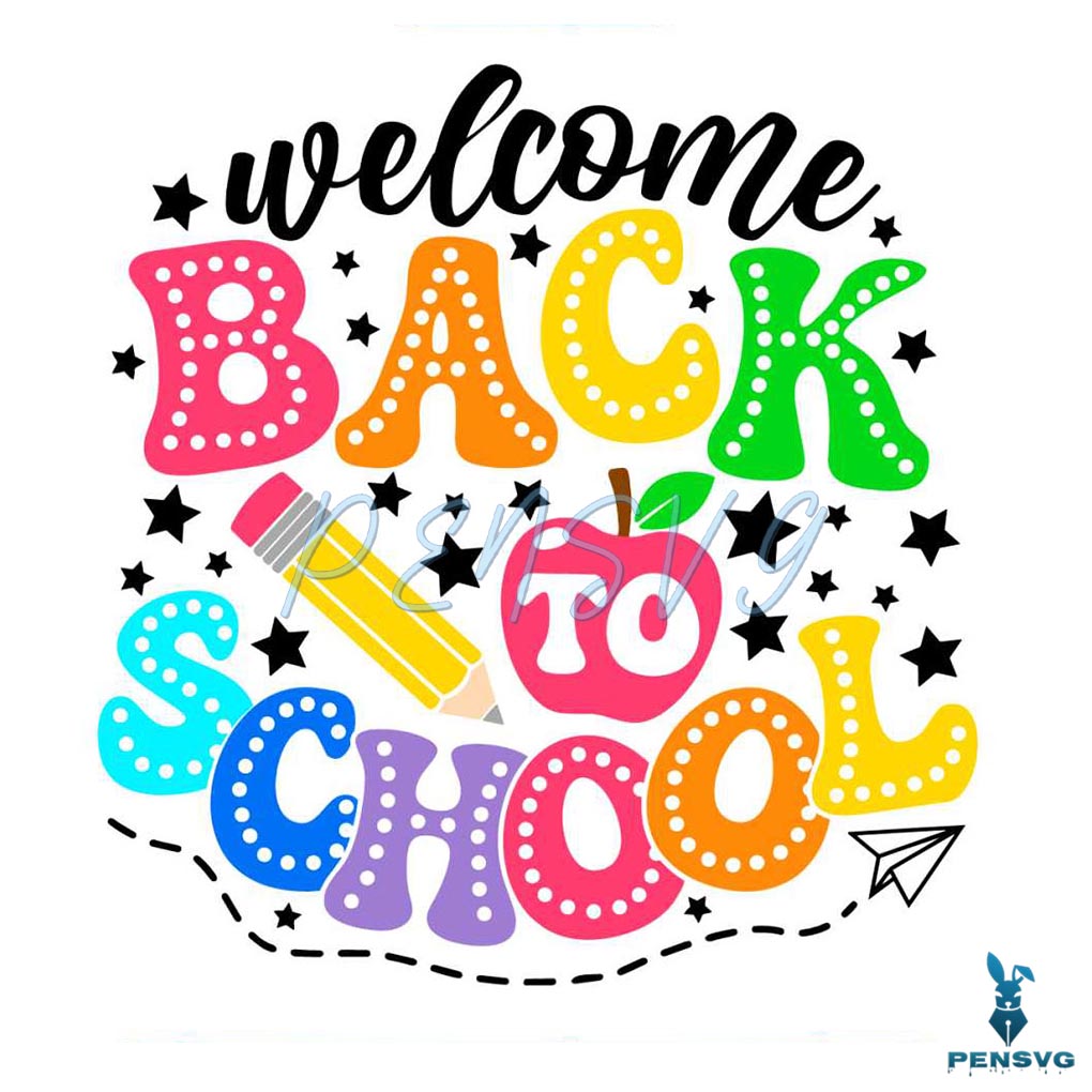 Retro Welcome Back To School Student Back SVG