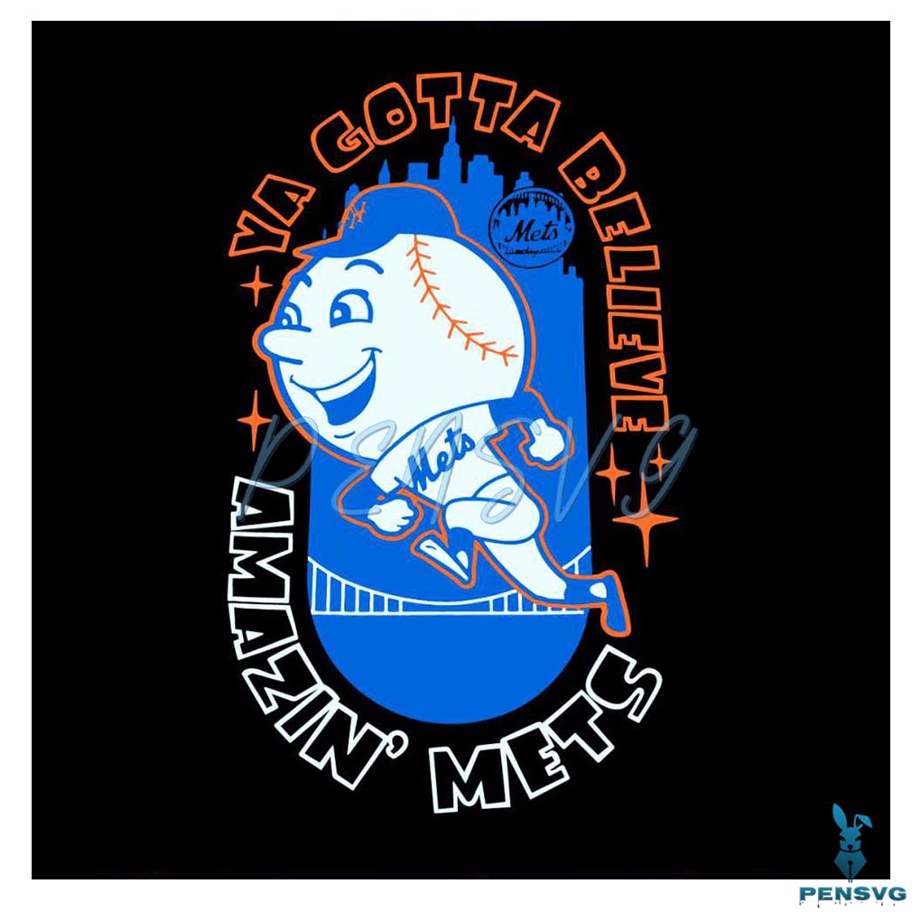 Retro Ya Gotta Believe Amazin Mets SVG