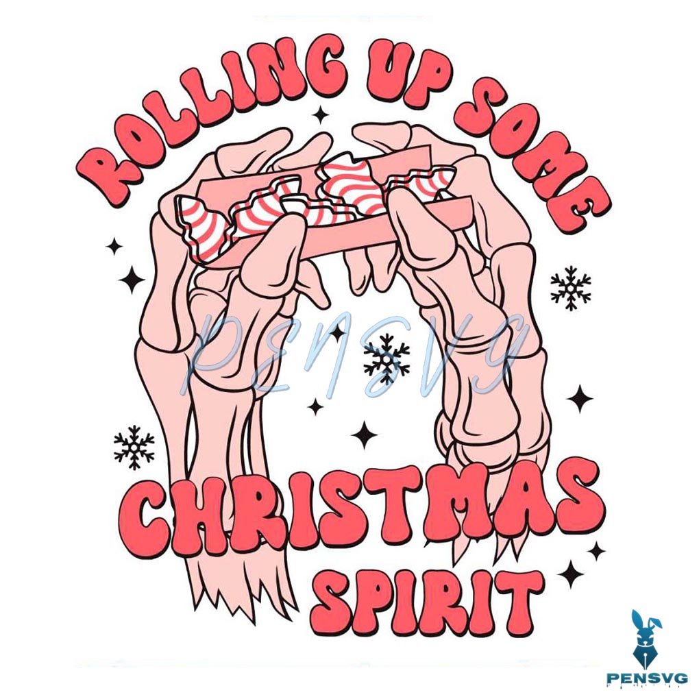 Rolling up Some Christmas Spirit SVG Cutting Digital File