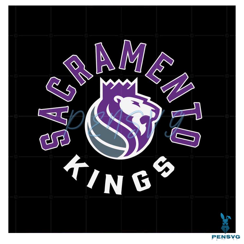 Sacramento Kings Lion Logo Sacramento Basketball Fan Svg