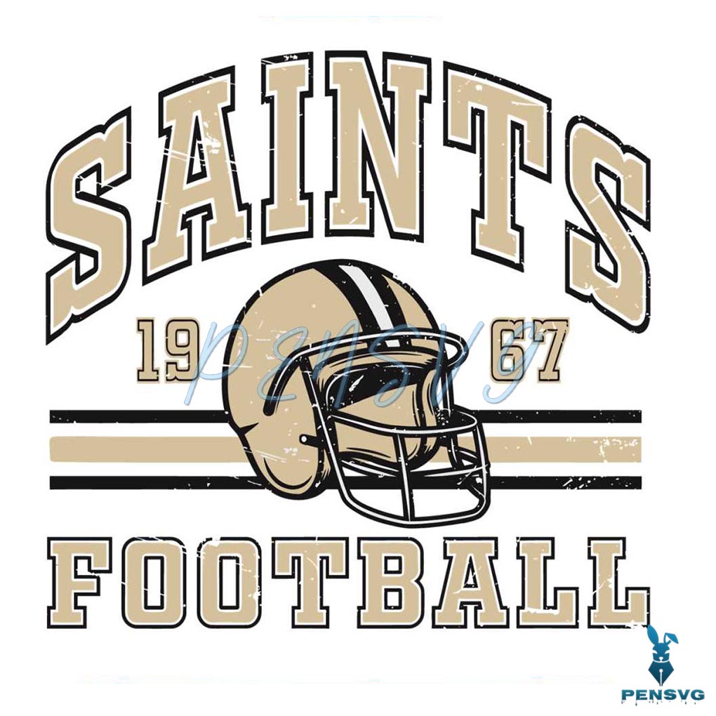 Saints Football 1967 Helmet SVG