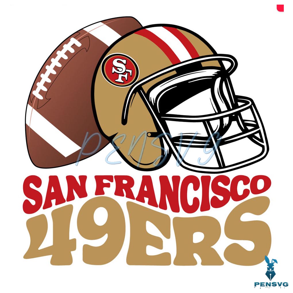 San Francisco 49ers Helmet Football Svg Download