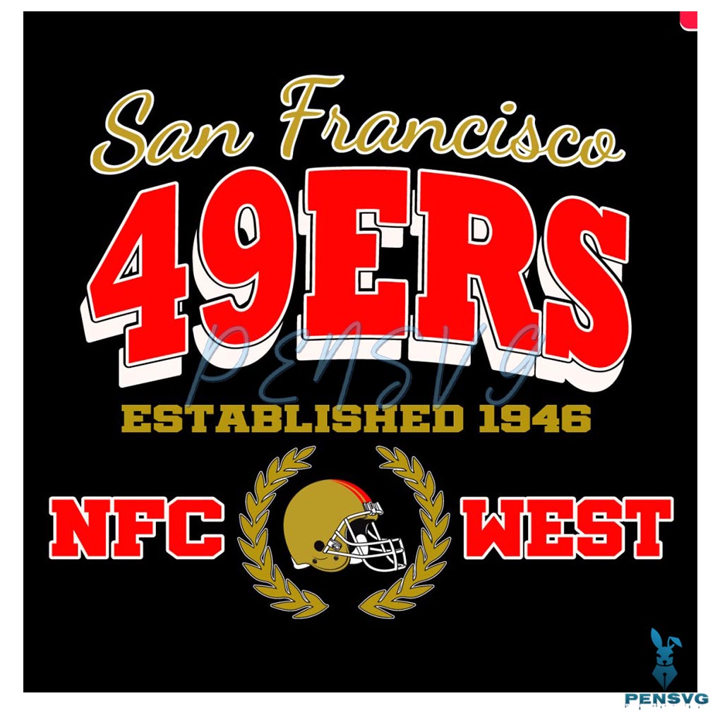 San Francisco 49ers NFC West Logo SVG
