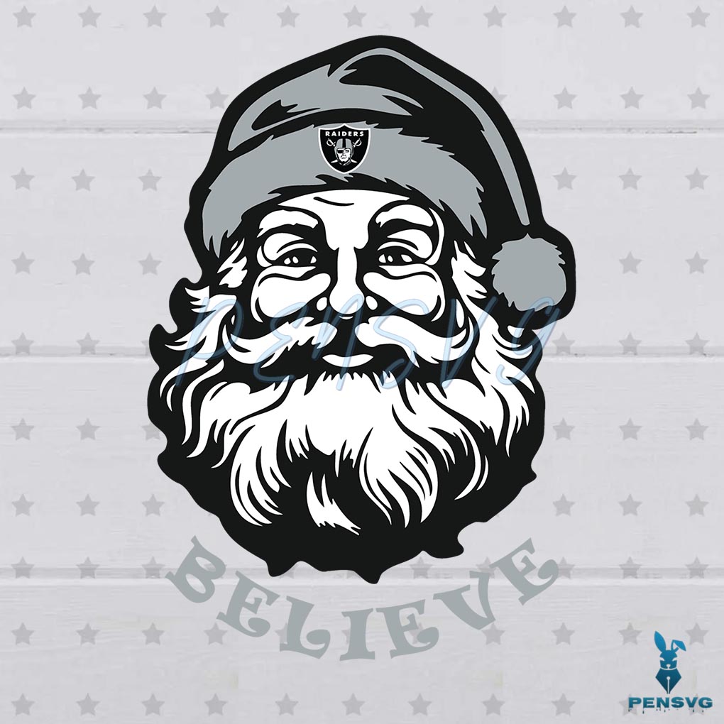 Santa Claus Believe Las Vegas Raiders SVG