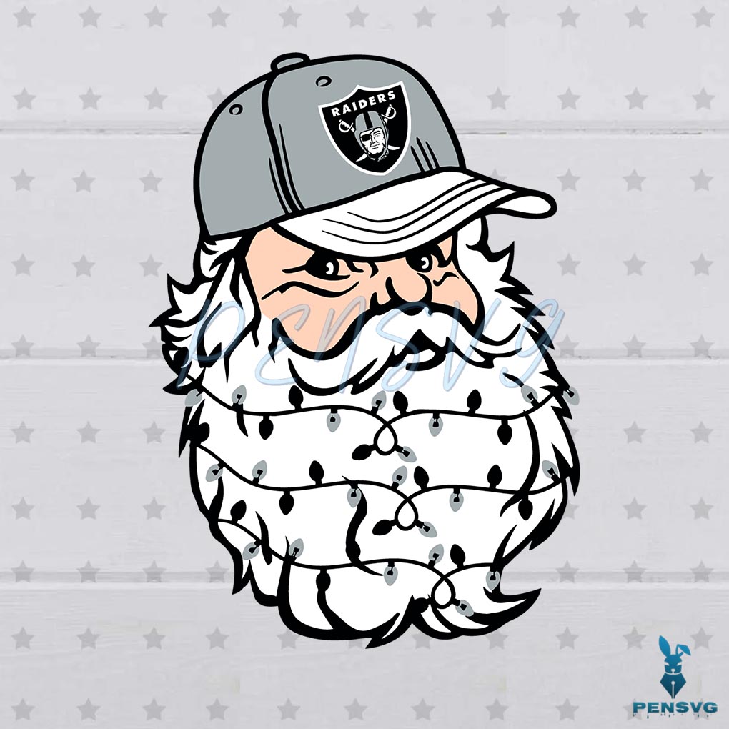 Santa Las Vegas Raiders Football SVG
