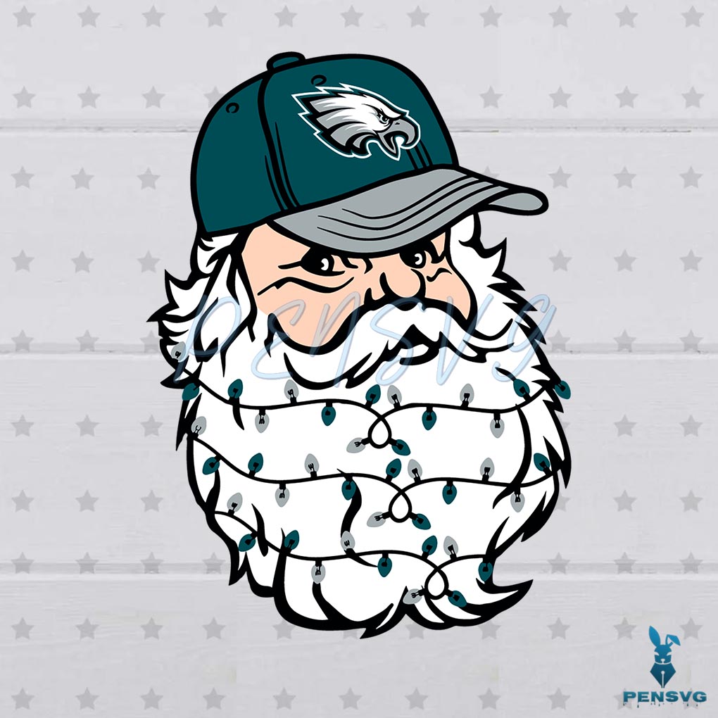 Santa Philadelphia Eagles Football SVG