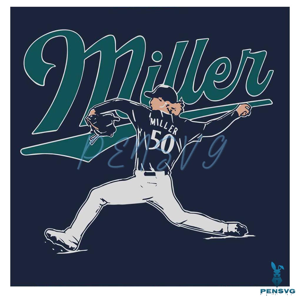 Seattle Mariners Player Bryce Miller Svg Graphic Designs Files