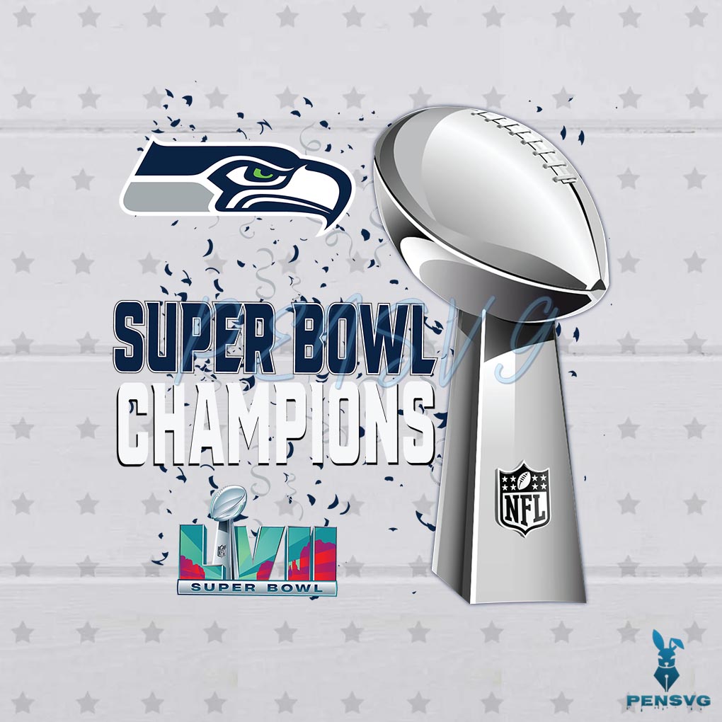 Seattle Seahawks Super Bowl LVII 2023 Champions PNG Sublimation Designs
