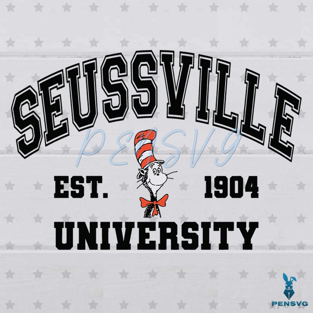 Seussville University Est 1940 SVG Files for Cricut Sublimation Files