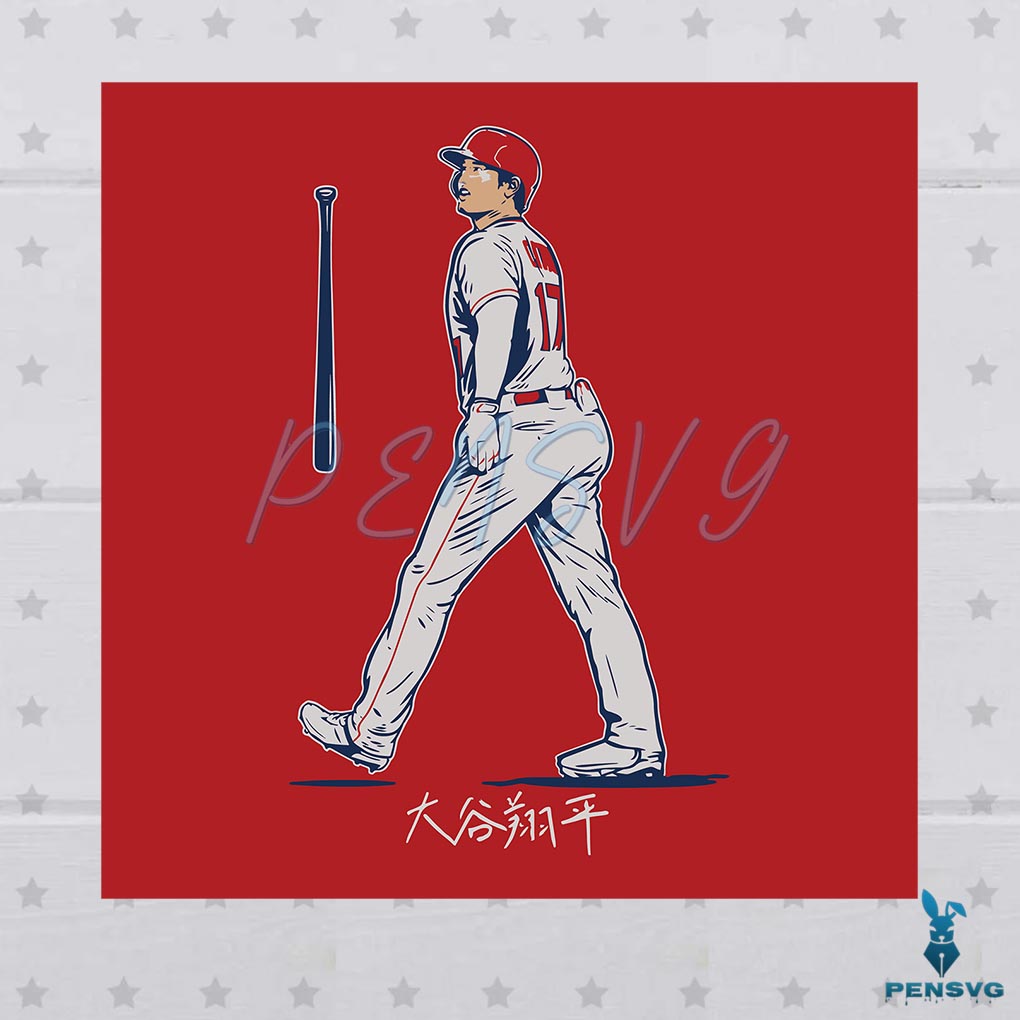 Shohei Ohtani Los Angeles Angels MLB SVG Graphic Design File