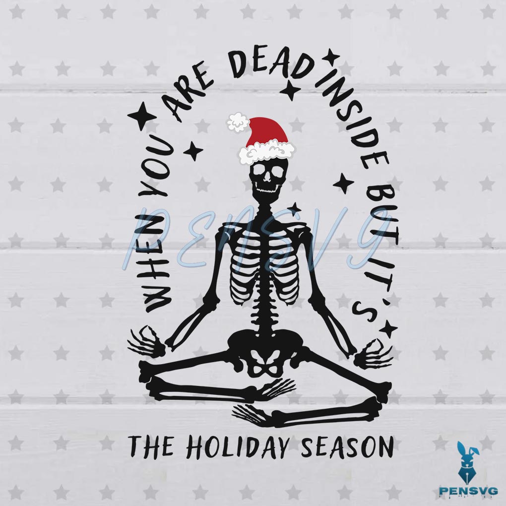 Skeleton Christmas SVG The Holiday Season Cutting Digital Files