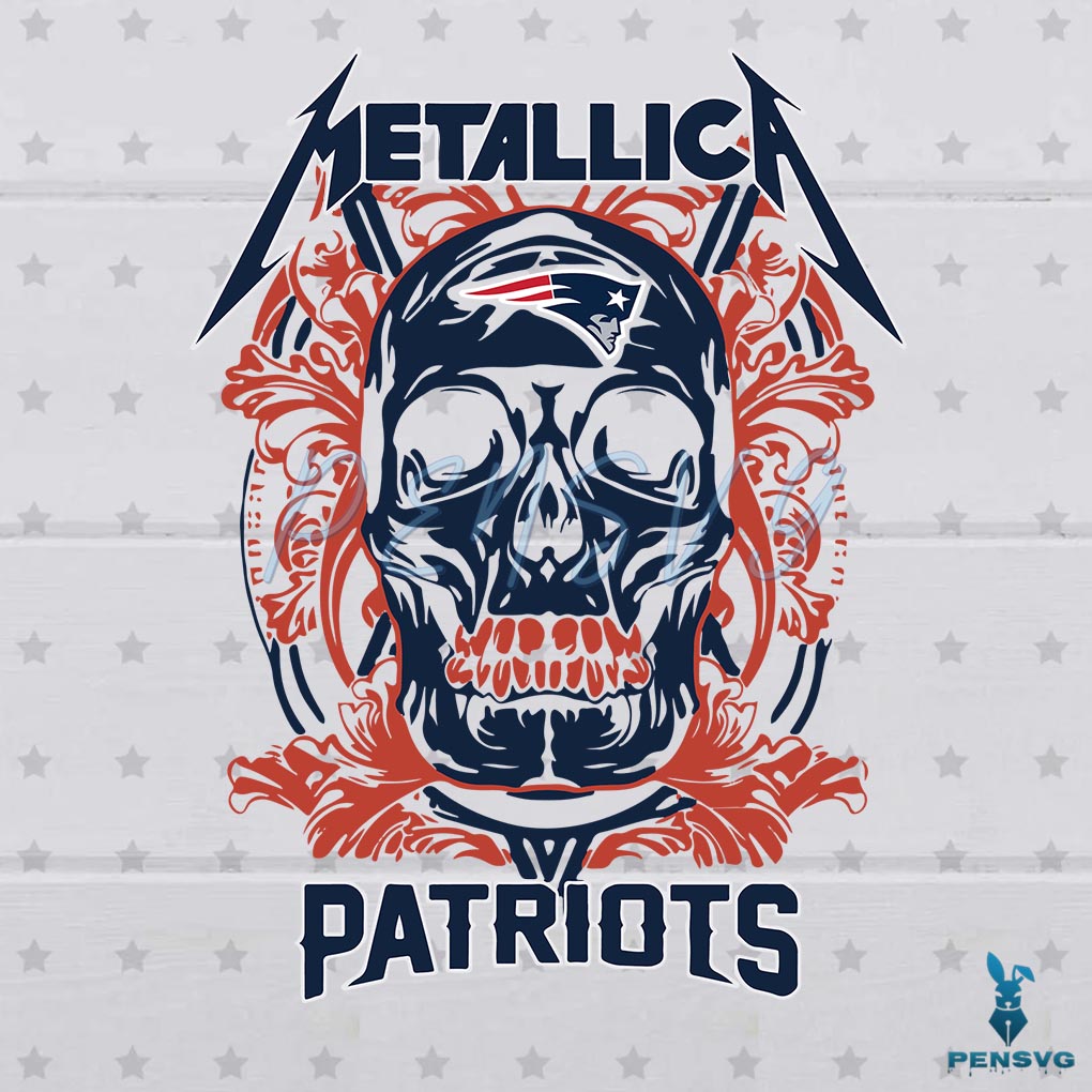 Skull Metallica New England Patriots SVG Digital File