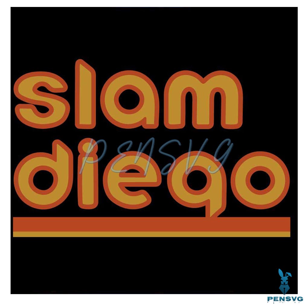 Slam Diego San Diego Padres Baseball SVG