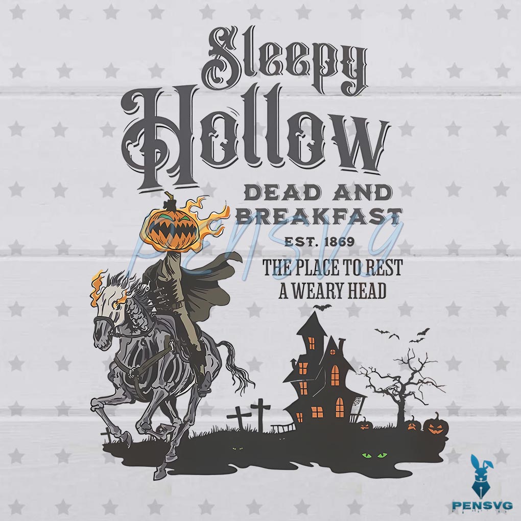Sleepy Hollow Dead And Breakfast PNG Sublimation Download