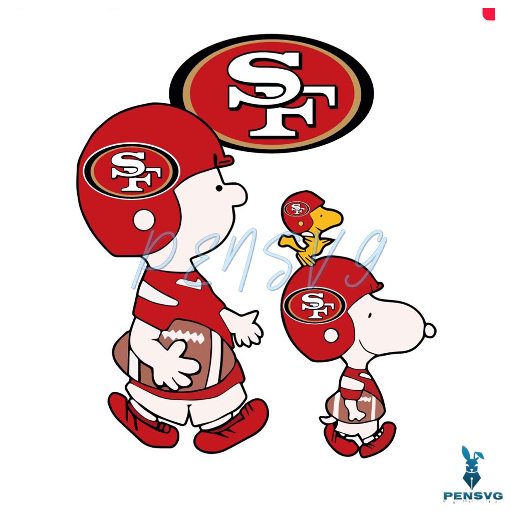 Snoopy The Peanuts San Francisco 49ers SVG