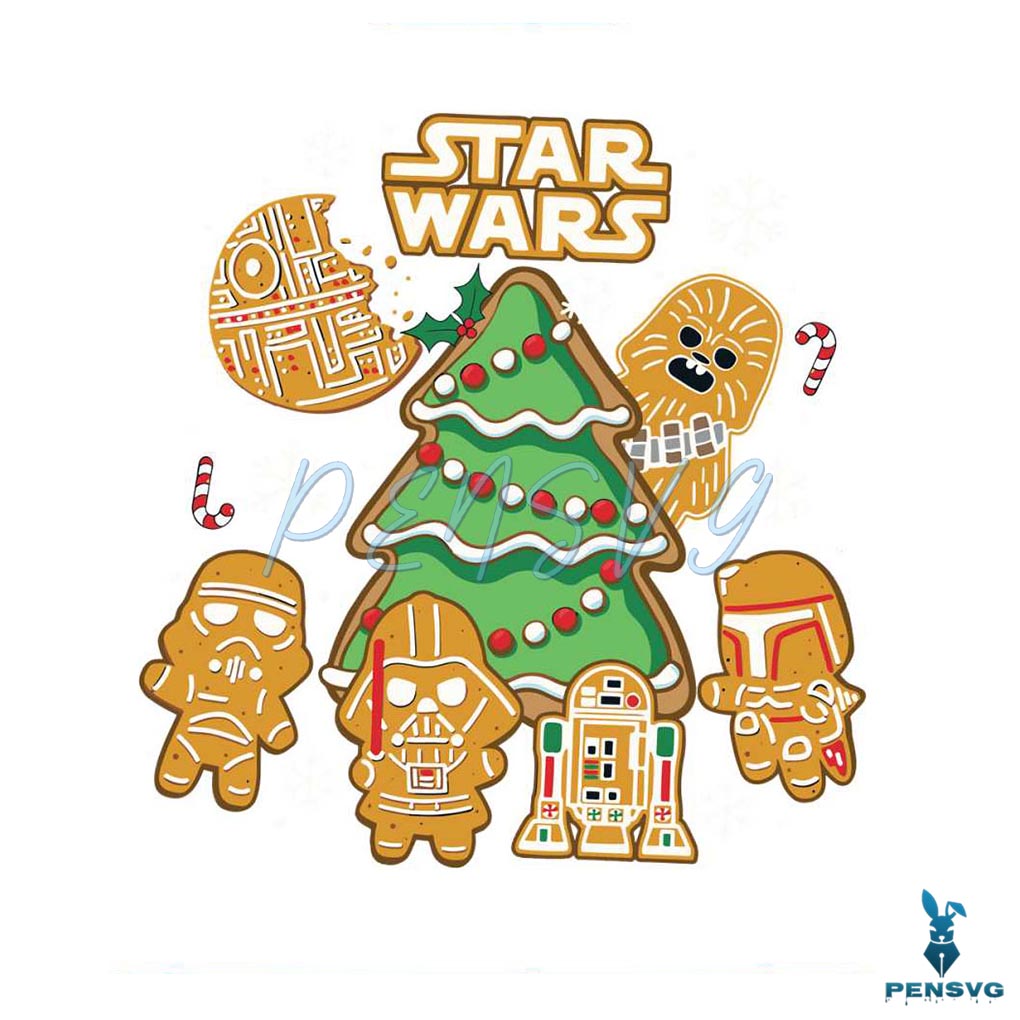 Star Wars Characters Xmas Cookies SVG Cutting Digital File