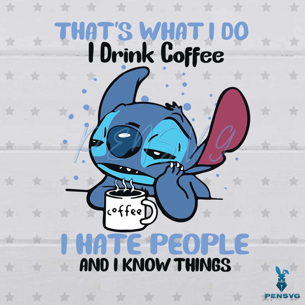 Stitch Disney Movie Coffee Lover SVG Cutting Files Instant Download