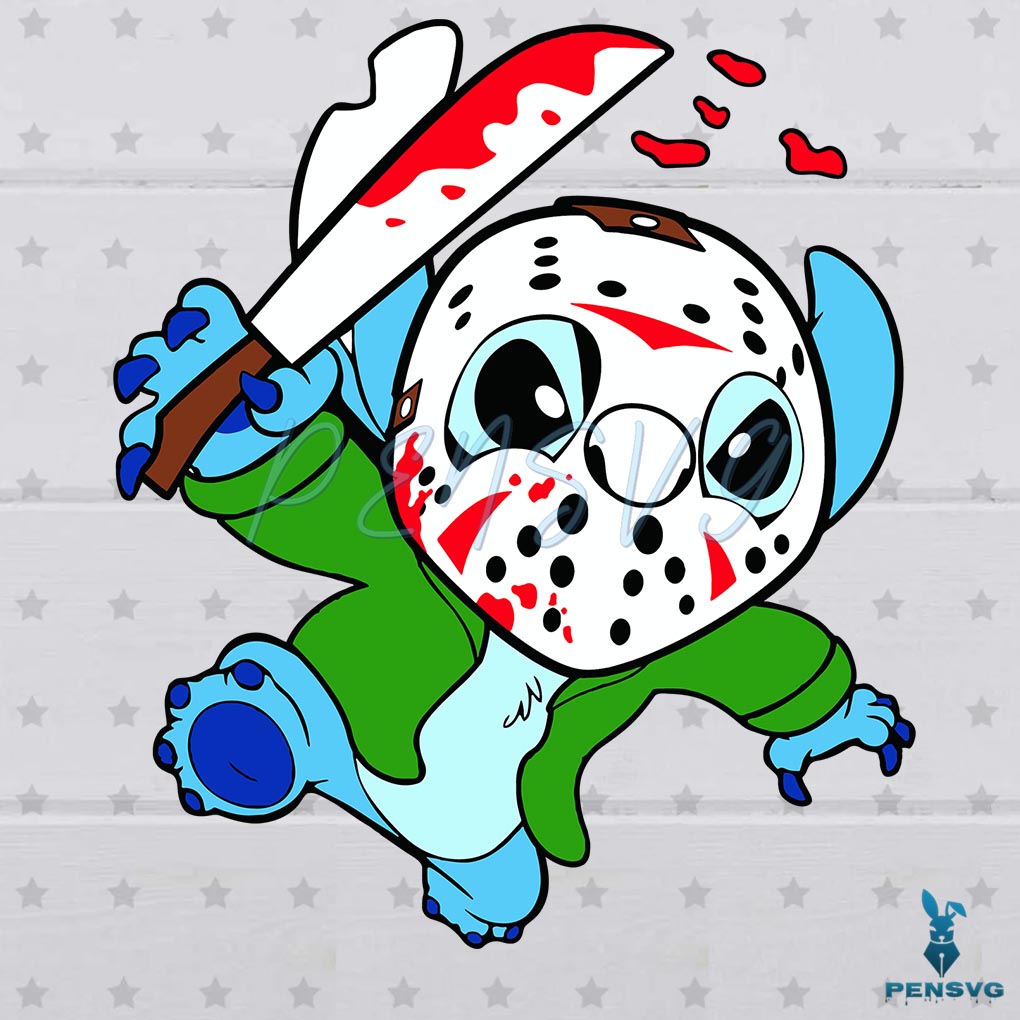 Stitch Halloween Killer Best Digital Designs SVG Digital File