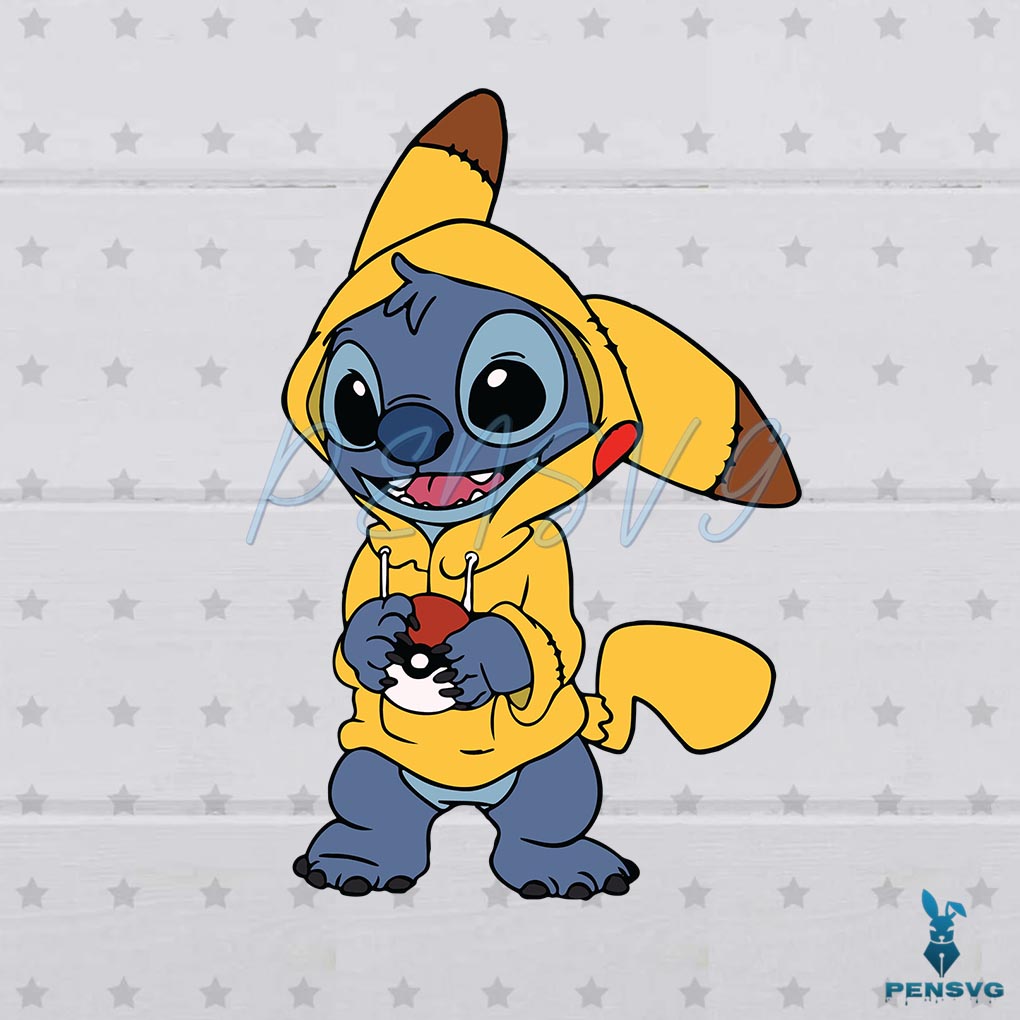 Stitch Pikachu Halloween SVG Files for Cricut Sublimation Files