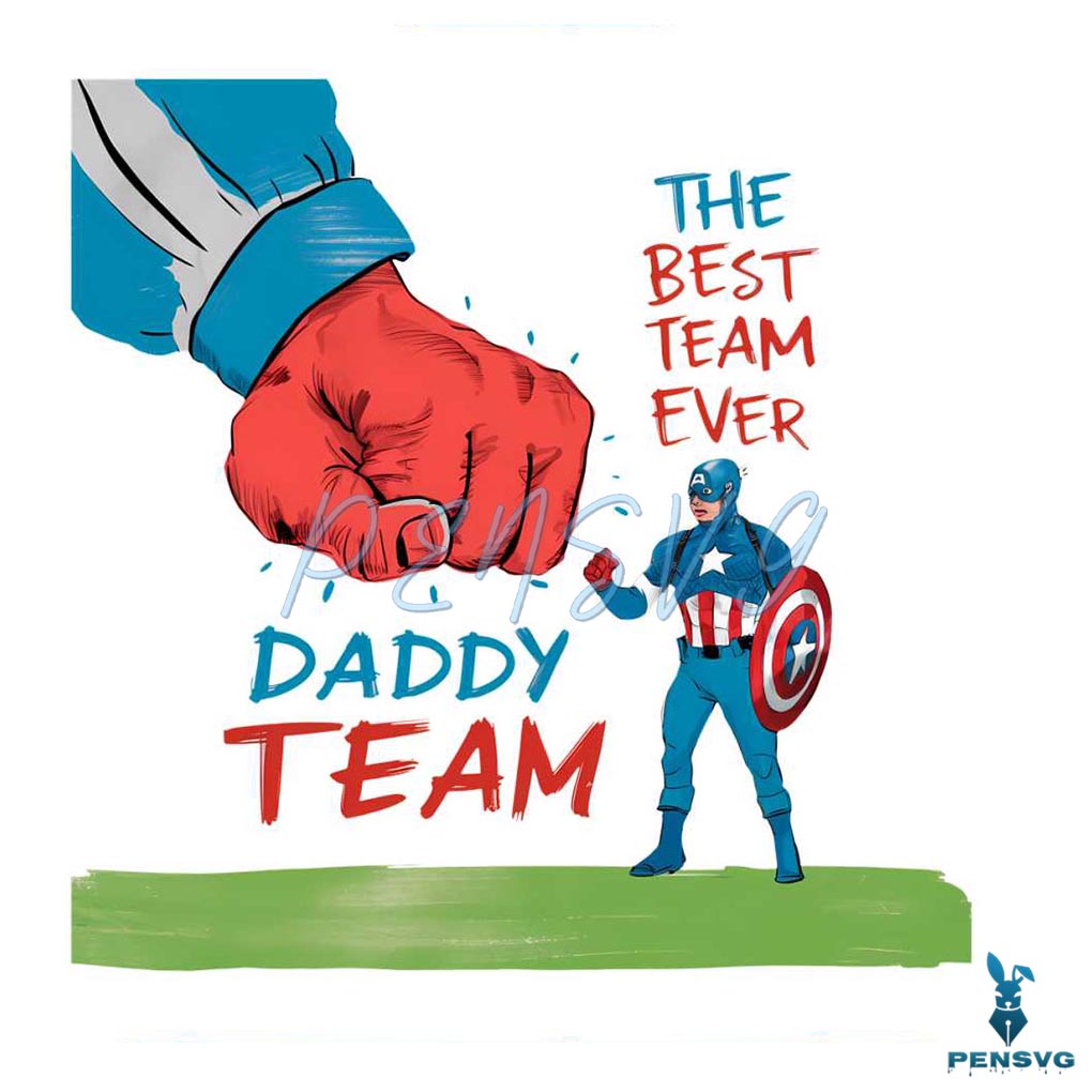Super Man Daddy Team The Best Team Ever PNG