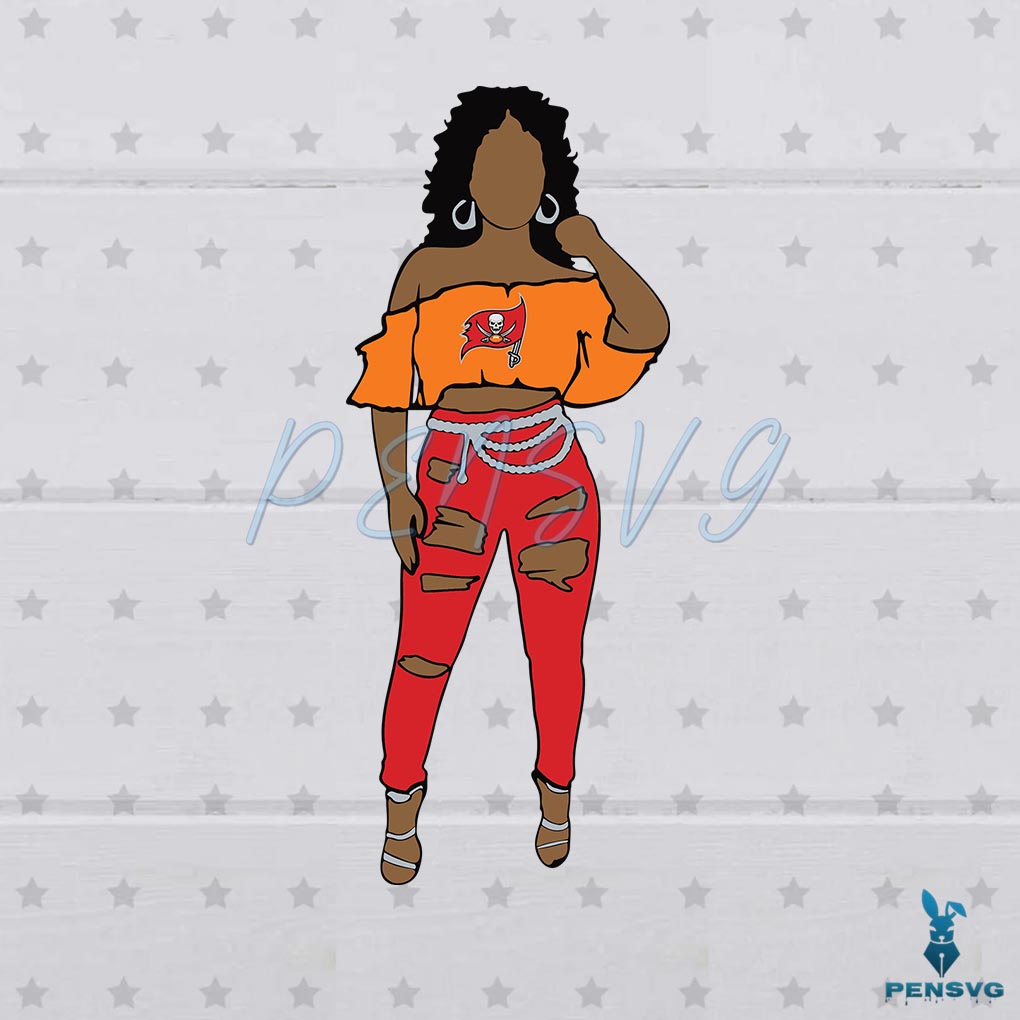 Tampa Bay Buccaneers SVG NFL Black Girl Graphic Design Files