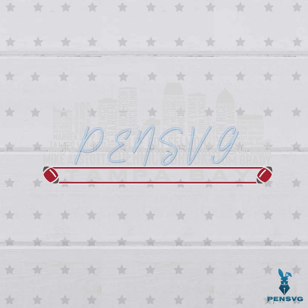 Tampa Bay Football Team All Time Legends SVG Digital File