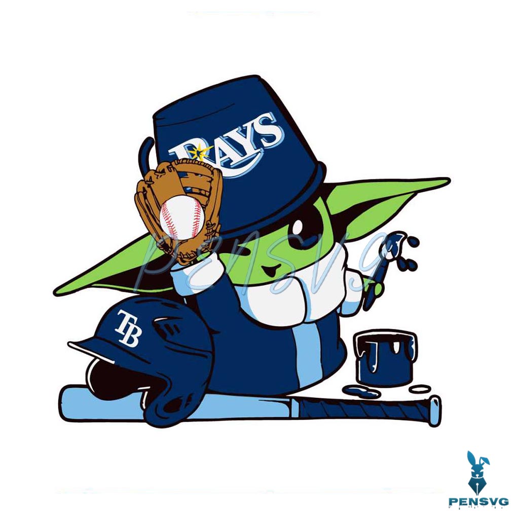 Tampa Bay Rays Baby Yoda MLB Team SVG Cutting Digital File