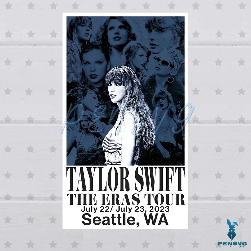 Taylor Swift The Eras Tour Seattle WA PNG Sublimation