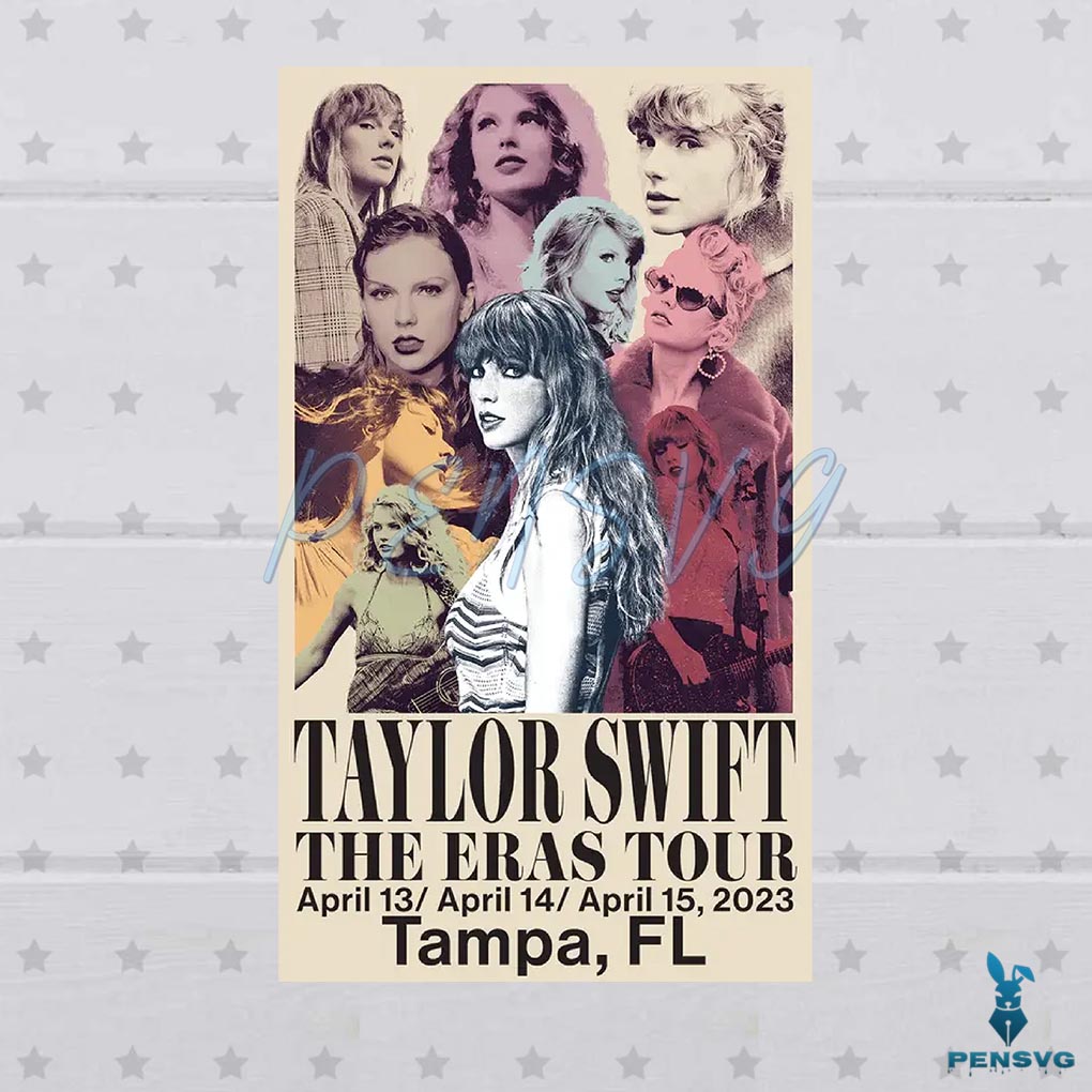 Taylor Swift The Eras Tour Tampa FL 2023 PNG Sublimation